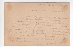 METZ GERMANY 1890 UPRATED POSTAL STATIONERY CARD TO AMIENS FRANCE W/ RPO CANCEL