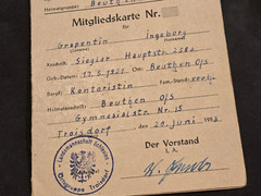 Post WW2 WWII German SCHLESIEN Mitgliedskarte Members stamp Card book 1953