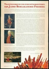 GERMAN POST ANNIVERSARY-FDC 2015 BERGAKADEMIE FREIBERG GEMS MINING