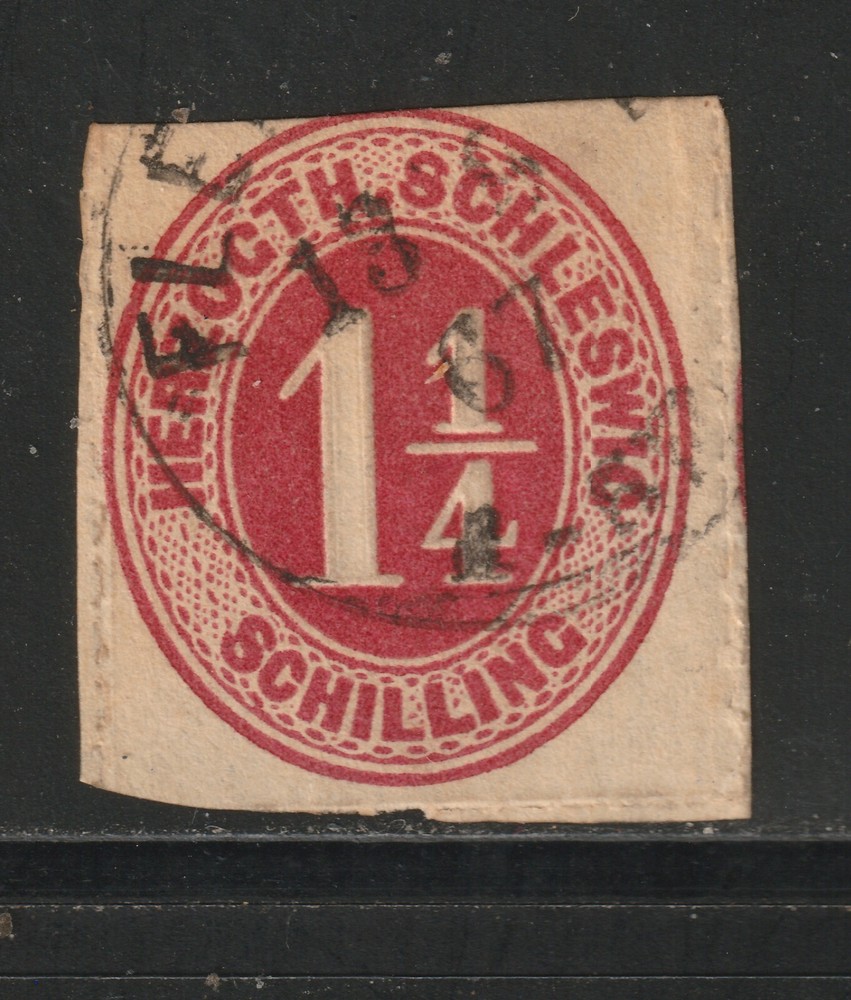 Schleswig-Holstein Lot 1: (#11 – F/VF – Used) Scott 2024 Catalog Value $25.00