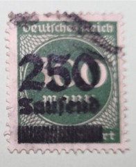 German Empire 1923 250m Over Print 300m 2022 CV $27 Scott#257 FREE USA SHIP
