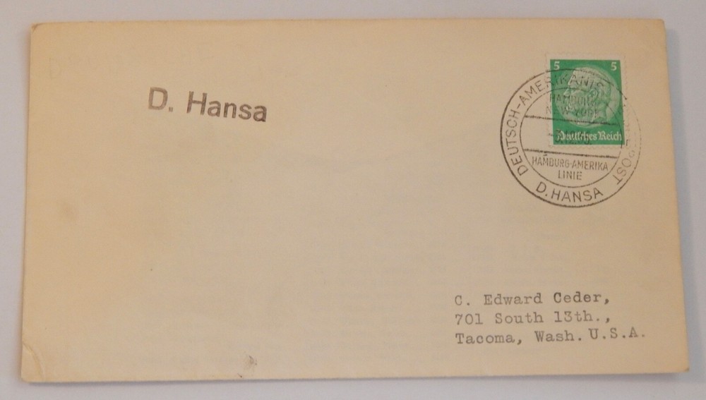 Hansa (SS Albert Ballin) German Hamburg-America Line 1935 paquebot