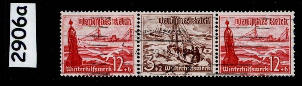 Used Stamps B107 & B112 1937 Germany Third Reich Winter relief fund #2906a