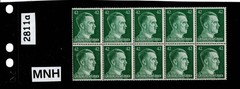 MNH Hitler stamp block Sc 529 / 1944 PF42 / Third Reich era Germany #2811a
