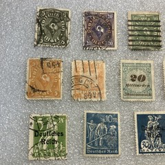 20 USED/HR mixed Deutsches Reich/Germany/Bayern Stamps; 1933- 1945; $1 Ships.
