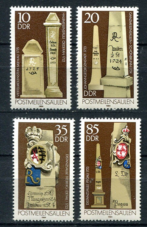Germany – DDR : Postal milestones set from 1984 – mint NH