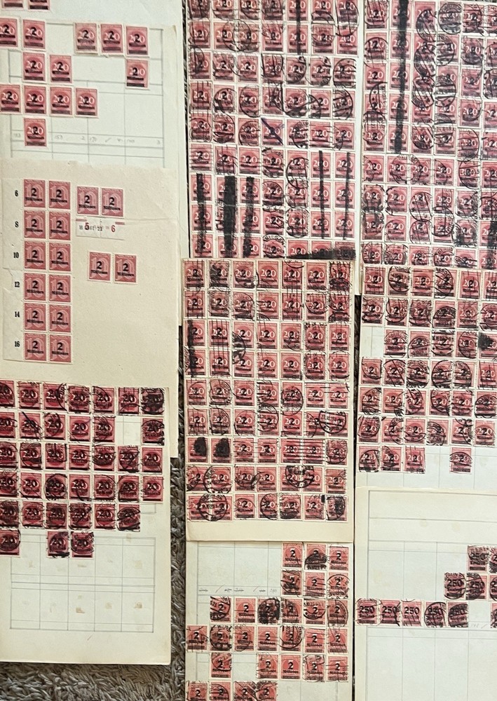 BIG GERMANY MINT AND USED STAMP HOARDER LOT WORLD WAR I INFLATION OVPTS