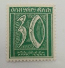 GERMANY #141 – 1921 – NUMERAL VALUE – 30pf – Green – MNH