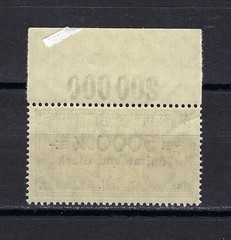 Germany Hyperinflation Stamp w/ overprint & selvage 1920s MNH
