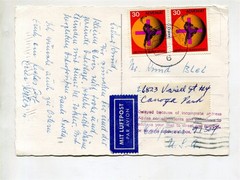 Germany Postcard Small Christmas Chicks Airmail