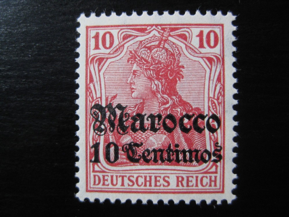 MOROCCO GERMAN OFFICES COLONY Mi. #36 scarce mint MNH stamp! (2) CV $21.50