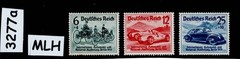 MLH Stamp set B134-136 1939 Berlin Germany Auto show VOLKSWAGEN intro #3277a
