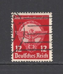 GERMANY SCOTT 491 USED VF – 1939 12pf CARMINE ISSUE