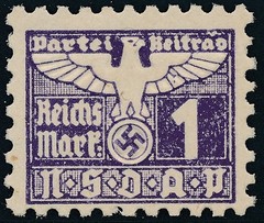 Stamp Germany Revenue Parteitag WWII 1935 3rd Reich Occupation Selection MNG