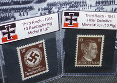 *Matched* 10 Pfg WW2 Hitler / Swastika Stamp Set MNH Nazi Germany Lot WW2