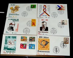SIX DIFFERENT GERMANY 🇩🇪 NUMBERED FDC SEE SCANS LOOK 👀 1346