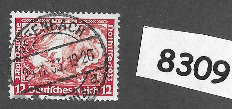 Used stamp Richard Wagner Siegfried 1933 B54 Germany Opera #8309