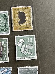 West GERMANY 1956, Used 10 Stamps, VF Condition, See Photos