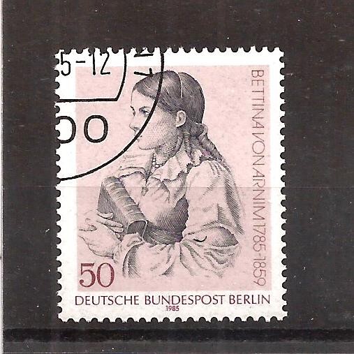 [1185] BERLIN 1985, Carimbo do dia, Goma original, Bettina von Arnim, Writer