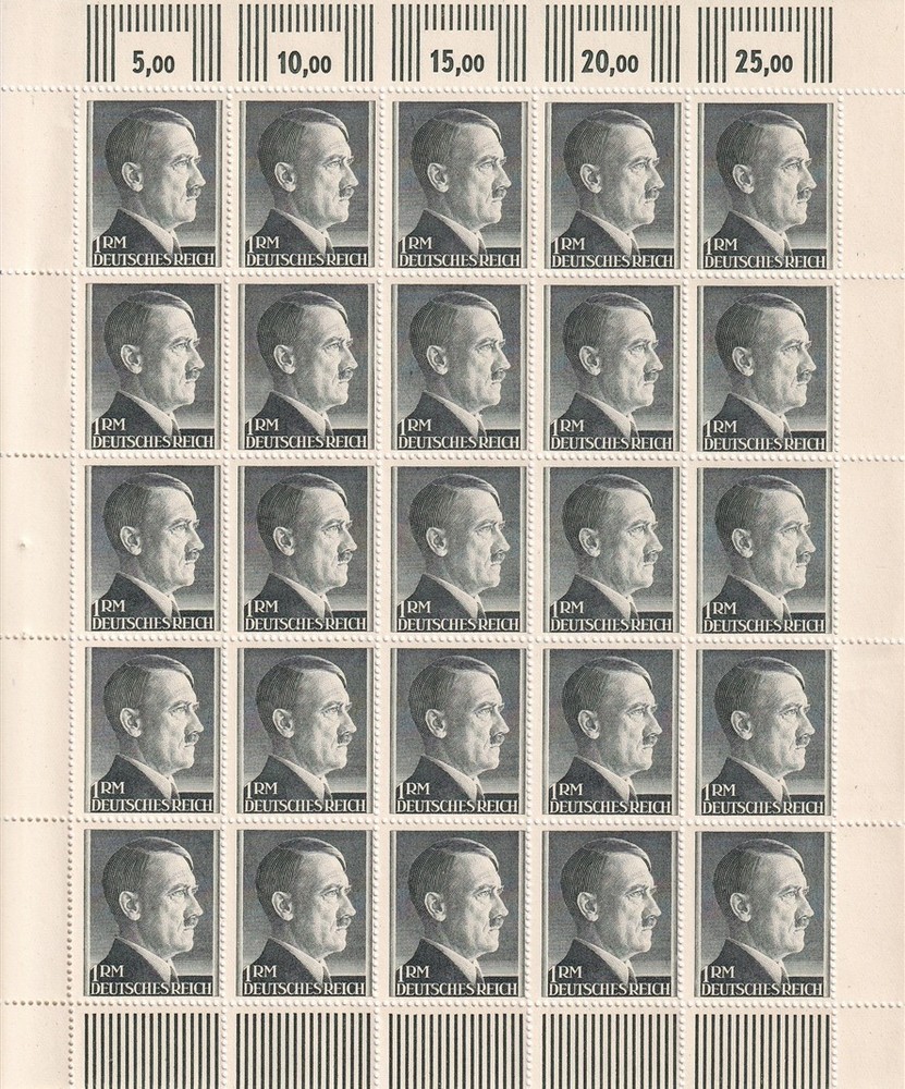 Stamp Germany Mi 799 Sc 524 Sheet 1941 WWII Fascism War Era Hitler German MNH F