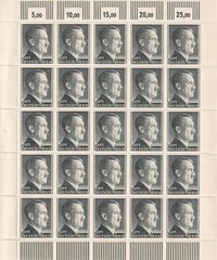 Stamp Germany Mi 799 Sc 524 Sheet 1941 WWII Fascism War Era Hitler German MNH F