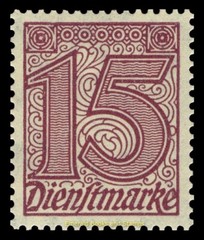 EBS Germany 1920 – Officials – Dienstmarken – Michel 23/33 – MNH** (short set)
