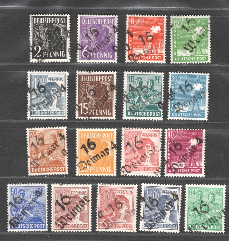 GERMANY SOVIET ZONE HOP BEZIRKSHANDSTEMPEL BEZIRK 16 166-188 III SOLD AS IS 269