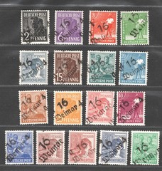 GERMANY SOVIET ZONE HOP BEZIRKSHANDSTEMPEL BEZIRK 16 166-188 III SOLD AS IS 269
