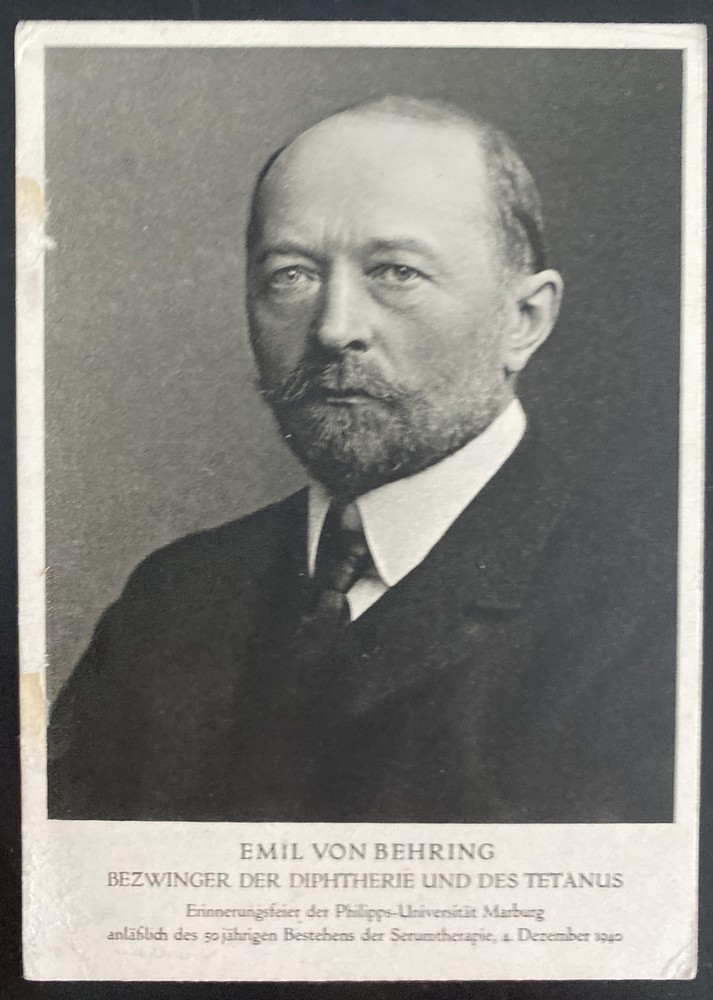1940 Marburg Germany Maxi Postcard cover to Strasbourg Emil Von Behring
