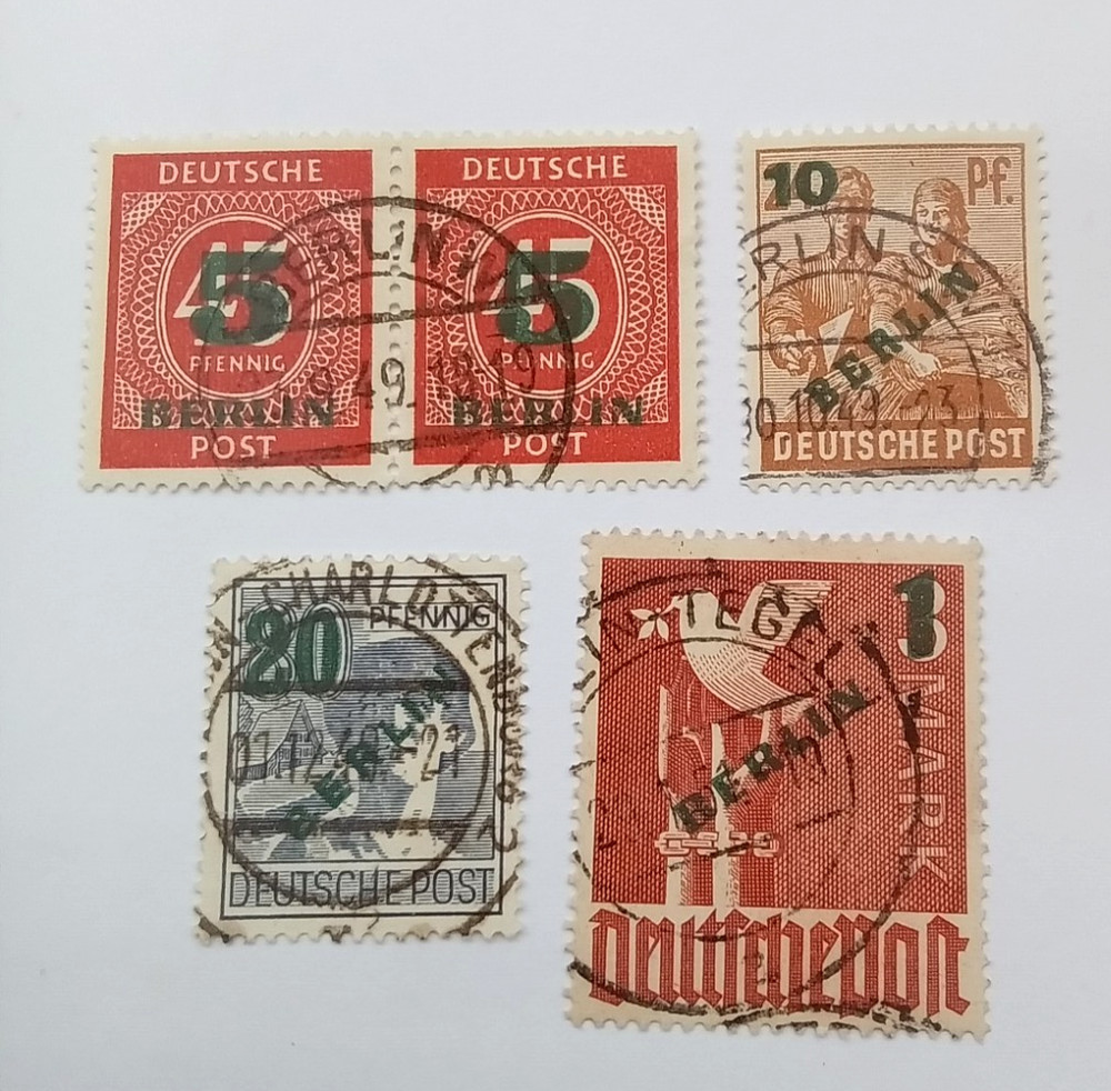 Germany Berlin 1949 Overprints used C/V £47
