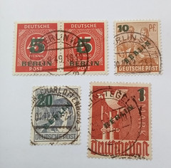 Germany Berlin 1949 Overprints used C/V £47