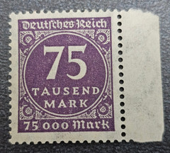 Stamp Germany Deutsches Reich 75 000 Mark 1923 Mi. Nr. 276 [🇩🇪39269-11]