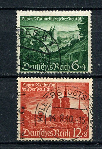 German Reich WW II : Eupen and Malmedy set from 1940 – used