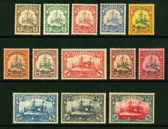 German Colonies – KIAUCHAU (CHINA) 1901 Kaiser’s YACHT set Sc# 10-22 mint MH