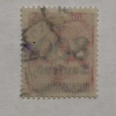 1923 GERMANY STAMP #263 HYPERINFLATION SURCHARGED $800,000 OVER $200,000,000