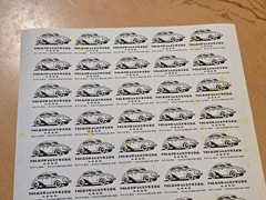THIRD REICH VW VOLKSWAGEN BUG AUTO CAR Stamp Sheet Nazi German WW2 WWII 50 pcs