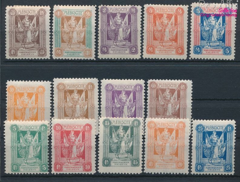 Kwidzyn 30-43 (complete issue) with hinge 1920 Woman with Flags (10339280