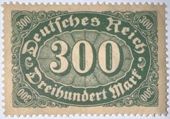 Travelstamps: 1922 Germany Stamps Deutsches Reich 300 Mark Mi. Nr. 249, MNH