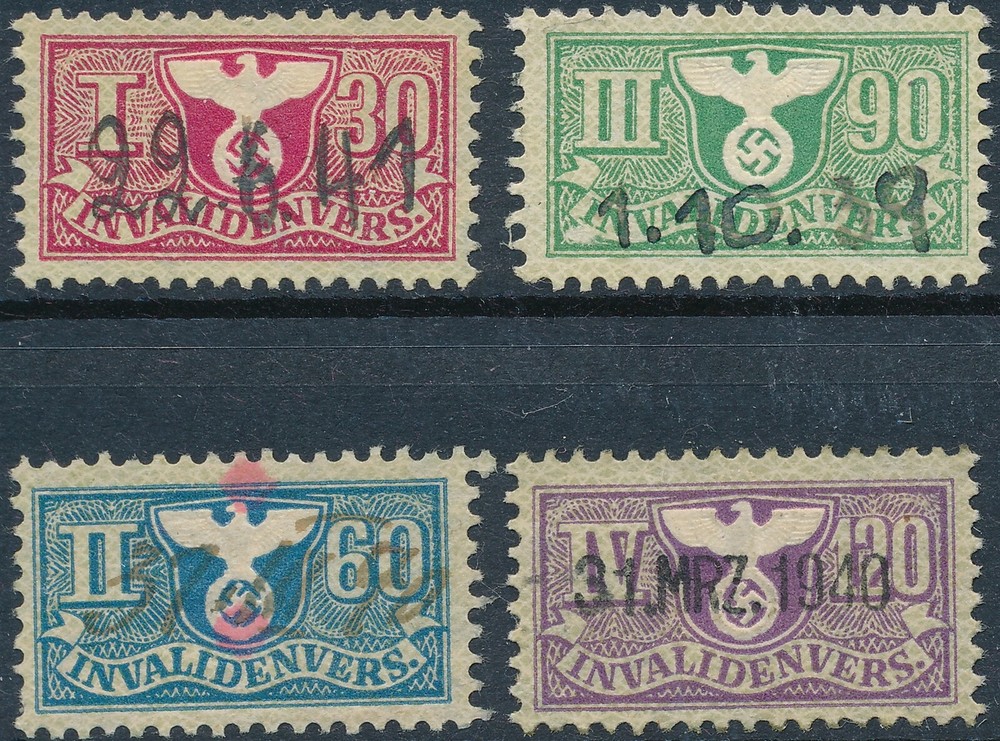 Lot Stamp Germany Revenue 1942 WWII Fascist Third Reich Recreation Vacation U
