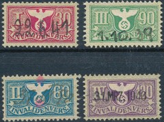 Lot Stamp Germany Revenue 1942 WWII Fascist Third Reich Recreation Vacation U