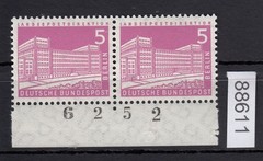 Berlin 1956, Mich.-No.: 141 v ** Sheet number grooved gumming