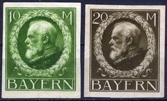 Bavaria 1914 King Ludwig MH (SC# 113-114)