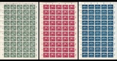 Lot Stamp Germany Sc B252A-C Sheets 1944 WWII Reich Airmail Focke Condor MNH F