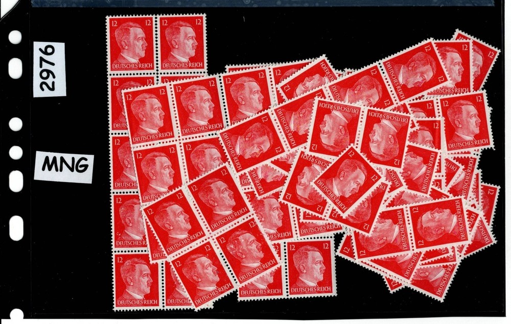 Mint MNG stamps X 100 Adolf Hitler PF12 Sc 513 WWII Germany 1941 #2976