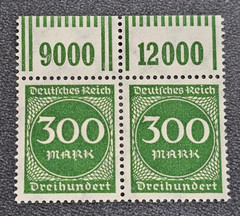 Stamps Germany Deutsches Reich 2x 300 Mark 1923 Mi. Nr. 270 [🇩🇪37472]