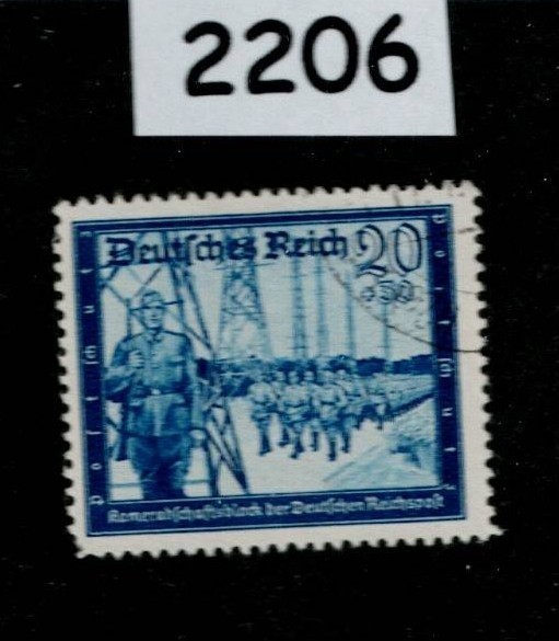 Used stamp B276 1944 Hitler’s Culture fund Postal charity Germany #2206