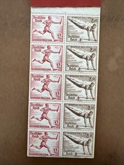 1936 Deutsches Reich Berlin Olympics Stamp Booklet Sheet MNH German