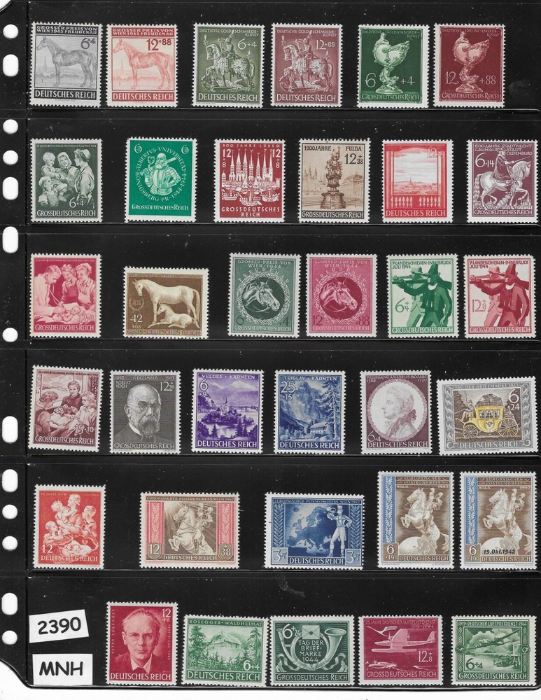 MNH Stamp collection 1930s & 1940s Germany Third Reich Regular postage #2390