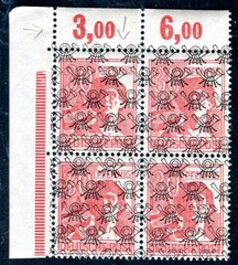 BIZONE 1948 46I POR dgz ** MNH CORNER BLOCK OF FOUR 300€(D8332