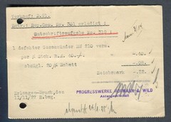 German Reich : Company card from 1927 – Erlangen – used